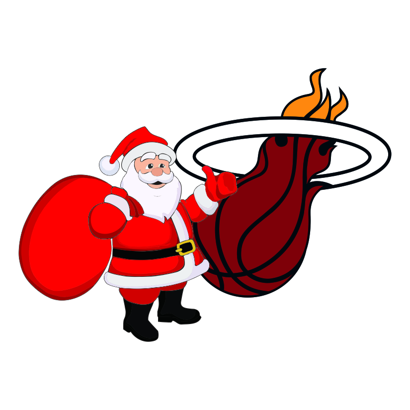 Miami Heat Santa Claus Logo iron on paper